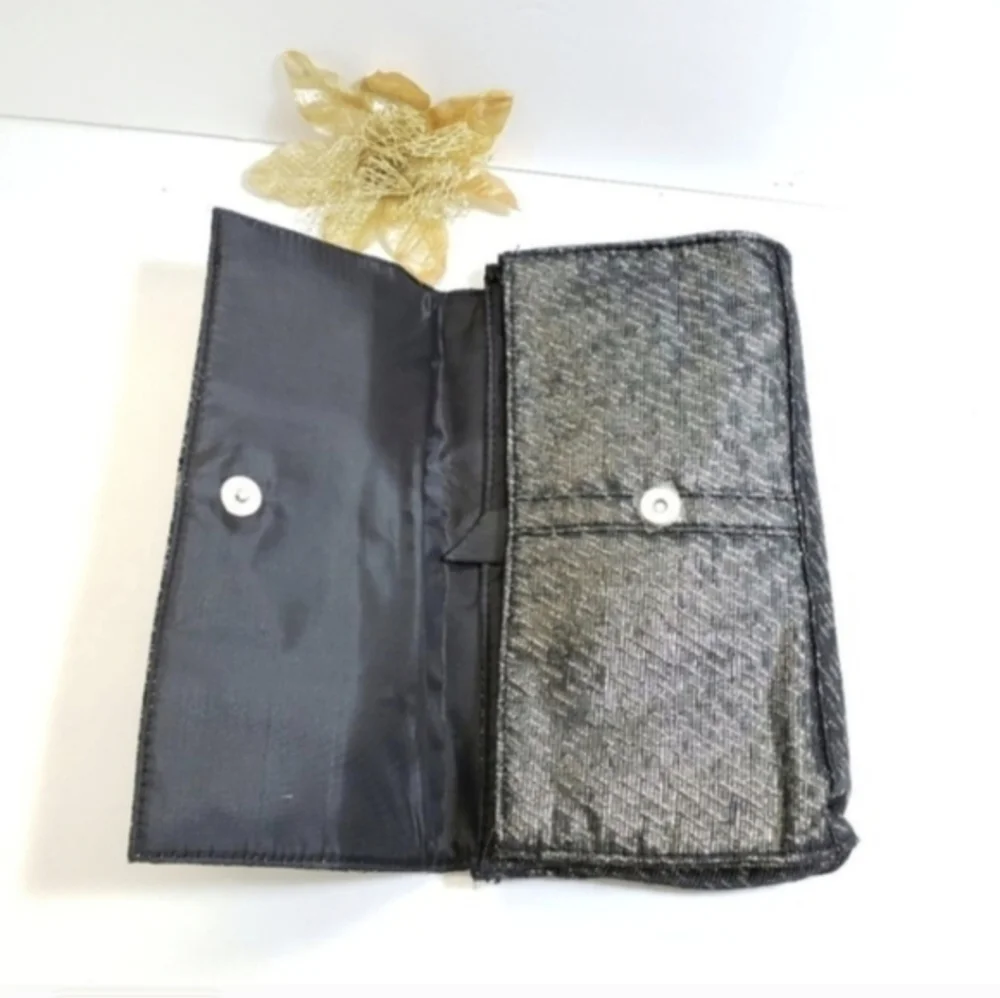 Lancome Elegant Silver Shimmer Cosmetic Bag NWOT!